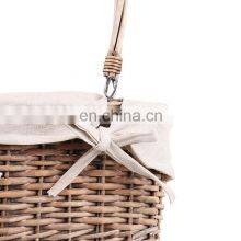 K&B Convenient Small Hanging Storage Basket Multifunction Hanging Rattan Basket thumbnail-5