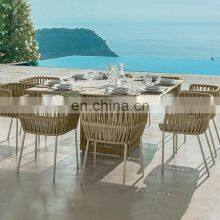 Outdoor Courtyard Dinner Chair New Design Patio Furniture Leisure Four Sets Table and Chair Make With Rattan thumbnail-4