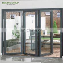 Floor to Ceiling Glass Doors NFRC AS2047 Exterior Bifold Doors Aluminium Folding Patio Aluminium Bifold Doors