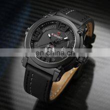 NAVIFORCE 9099 High Quality Japanese Quartz Movement Premium Watches Leather Auto Date Luminous Naviforce Watch Men Logo Watches thumbnail-3
