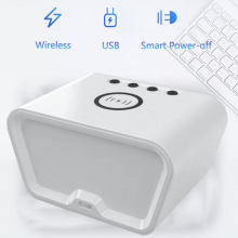 Universal Wireless Charger With Digital Clock Portable Chargers 15W Fast Wireless Charger Stand thumbnail-5