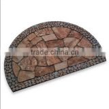 100% recycle rubber round half flocked surface entrance mat