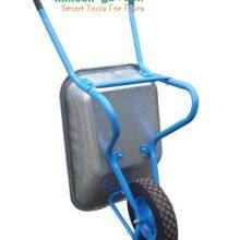 Professional One-Wheel 6 Cubic Feet Wheelbarrow With Steel Handles 4.00/8 Pneumatic Tire for High Stability Steel Galvanized Tray thumbnail-4