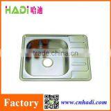 Single Bowl Stainless Steel Kitchen Sink With Drain Board HD6350 thumbnail-1