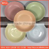 color mud soil porcelain ceramic color plate Special-shaped soup plate bright colorful heated dinner plate