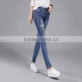 Spring Summer High Waist Jeans Woman Female Distressed Slim Patchwork Denim Pants Pencil Ripped Vintage Skinny Jeans For Women thumbnail-3