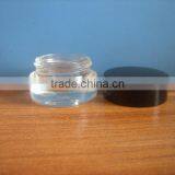 3ml clear glass jar with plastic lid for eye shadow