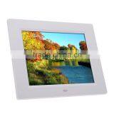 Ultrathin 8 Inch HD LCD Digital Picture Photo Frame Alarm Clock MP3 MP4 Movie Player With Remote Control Black/White thumbnail-2
