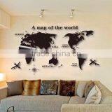 3d Three-dimensional Crystal Wall Stickers/Acrylic World Map Mural thumbnail-2