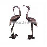 Upright and Preening Sculpture Crane Set thumbnail-4