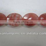 Cherry Quartz Faceted Oval thumbnail-1