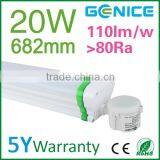 CE ROHS Listed High Brightness 20w 60cm Waterproof IP65 Led Linear Light, Microwave Sensor Waterproof Led Tri Proof Light