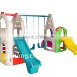 Plastic Play House Slide and Swing