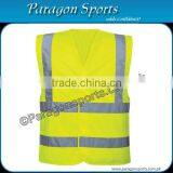Hi-vis Safety Vest With Reflective Tape Safety Vest in Fluorescent Yellow Color thumbnail-1