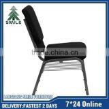 Fashionable Durable Steel Tube Material Church Chair With Bookrack thumbnail-2