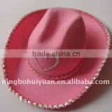 Pink Cowboy Hat With Heart Shape