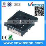 PT-14 General Miniature Black Color 300V 10A 14 Pins Square Type PCB Mouting Electro-magnetic Power Relay Socket With CE