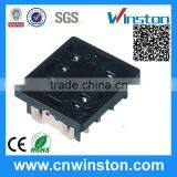 PY-08 Miniature Black Color 300V 7A 8 Pins Timer Industrial Relay Socket With CE