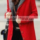 the Long Thick Velvet Warm Loose Korean Style Cardigan thumbnail-2