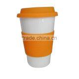 Promotional Gift Ceramic Coffee Mug With Silicone Lid Quality Choice thumbnail-5