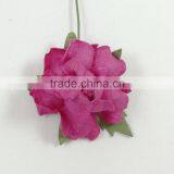Magenta Hot Pink, Small Handmade Mulberry Paper Flower, Wedding Party, Scrap-booking Crafts, Wholesale thumbnail-2