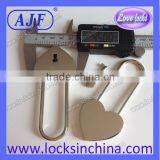 Newest Longer Hook Heart Silver Lover Lockset for Valentines Day Promotional Items