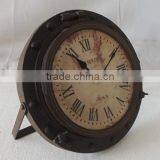 French Cottage Metal Unique Desk Clock