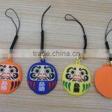 Cute Yellow and Black Flip Flop Silicone Phone Strap thumbnail-3