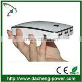 OEM gift flashlight power bank 12000mAH with 3Usb output Ports