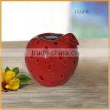Apple Shape Ceramic Hanging Lantern Solar Led Rechargeable Lights