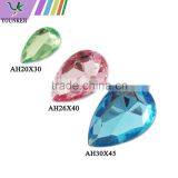 Assorted Shapes Color Glue on Faceted Crafting Plastic Gemstone Acrylic Rhinestone thumbnail-2