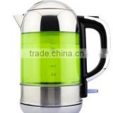 1.5L anti-hot plastic glass electric tea and water kettle