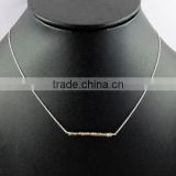 3 MM Cut Smokey Quartz 925 Silver Necklace, Handmade Gemstone Necklace, Silver Jewelry