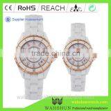 2016 Fashion Replacement Sapphire Withe Ceramic Lovers Watch With Crystal thumbnail-3