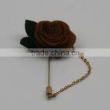 2016 Men Brooch Flower Lapel Pin Suit Boutonniere Fabric Pin Button Stick Flower Brooches Pin For Weddiing thumbnail-3