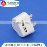 Singapore Safety Mark uk Dual Port 5V1.5A 5V2A 5V2.1A White Usb Charger thumbnail-2