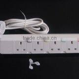 British 4 Way Multi Universal Electric 13A Extension Socket