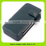 Belt Magnetic Closure Two Mobile Phones First Skin Cow Leather Case 16154 thumbnail-1