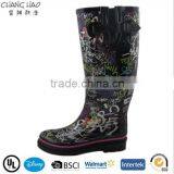 (CH.W054)Rain Boots High Heel Fashion Design Shoes for Women Boots 2014
