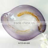 Decorative Glass plate in Violet