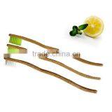 2016 Eco-friendly Biodegradable Wave Bamboo Wood Toothbrush thumbnail-4