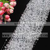 3+8MM 1.3M/Strand Plating Bead Garland Plastic Plating Beaded Curtain Strand
