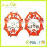1 Pair Mountaineering Hiking Anti-Slip Silicone Shoe Crampons, Eight Tines Ice Grippers thumbnail-4
