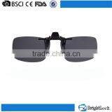 China Plastic Wholesaler Cheap New Design Color Lenses Foldaway Clip-on Car Sunglasses Clips Holder With Case