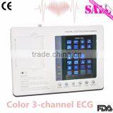 2015 New Digital 3-channel Color Electrocardiograph ECG EKG Machine With Low Price thumbnail-1