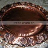 Solid Gregorian Copper Charger Plates Wall Decor Plates
