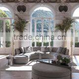 Italy Style Living Room Sectional Sofa Set/ Post-Modern Design Fabric Chesterfield Couch Daybed/ Luxury Stylish U-shape Sofa Set thumbnail-3