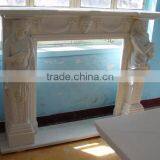Western Style Carving Marble Fireplace thumbnail-6