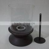 Black Table Fireplace, Round Glass Bio Ethanol Fireplace thumbnail-2