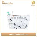 Fashion Washable Kraft Paper Marble Cosmetic Bag Travel Plain Toiletry Makeup Bag for Women thumbnail-2